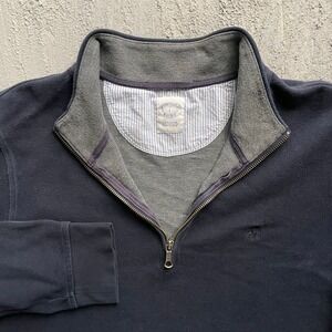Brooks Brothers Quarter Zip Pullover Mens Large Navy Blue